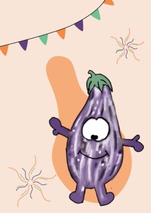 Carte postale Aubergine